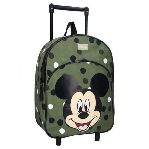 Mickey Mouse Travel Trolley Bag / Suitcase 'Green'