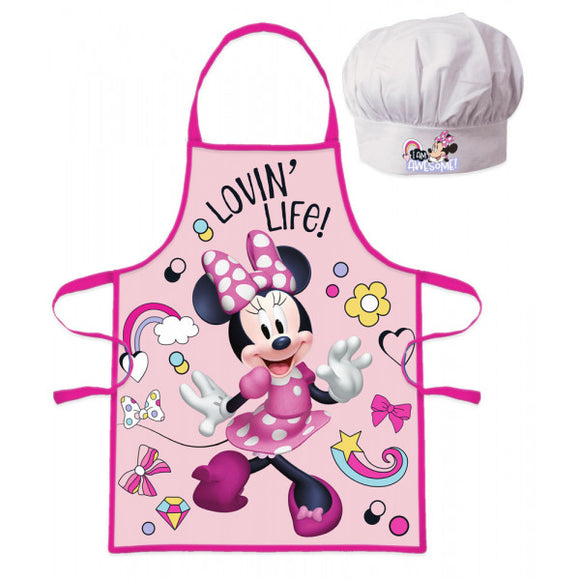 Minnie Mouse Apron And Hat 'Lovin Life'