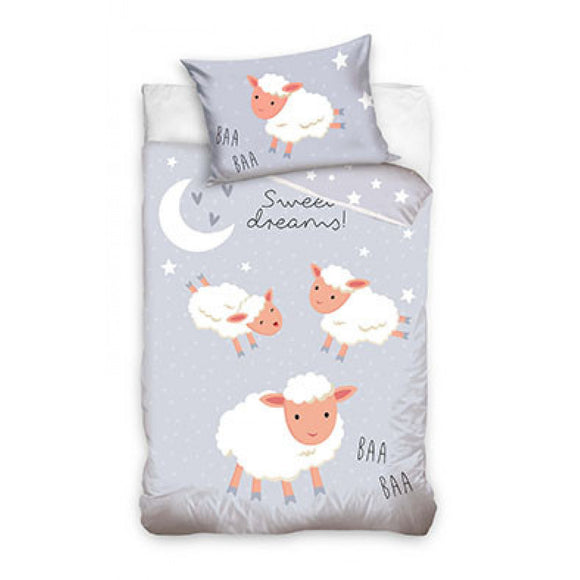 Sheep ' sweet dreams' Cot / Toddlet Bed Duvet Set