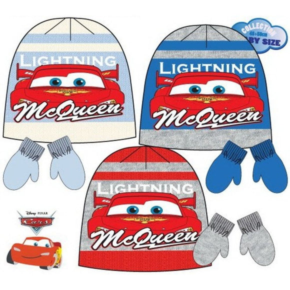BABY Cars Lightning McQueen Hat & Gloves Set