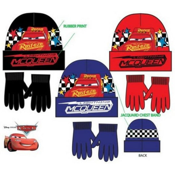 Cars Lightning McQueen Kids Hat & Gloves Set