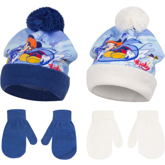 Mickey Mouse Baby Hat & Gloves set