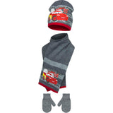 'Cars' Baby hat + scarf + gloves set