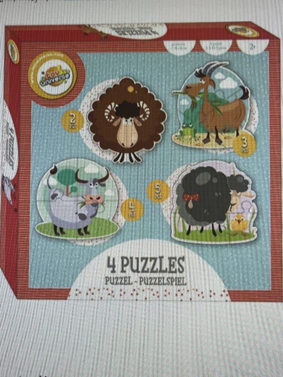 Farm Puzzles 4 piece ages 2+