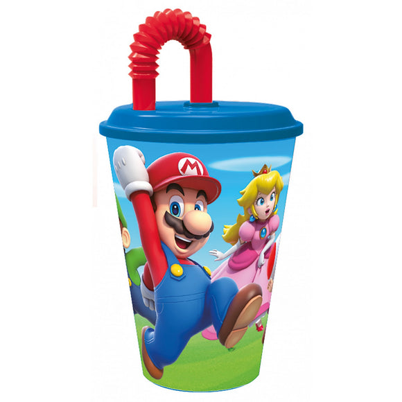 Mario Straw Drinks Cup