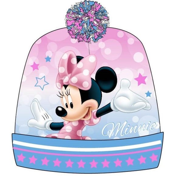 Minnie Mouse Hat with Stars & Bobble