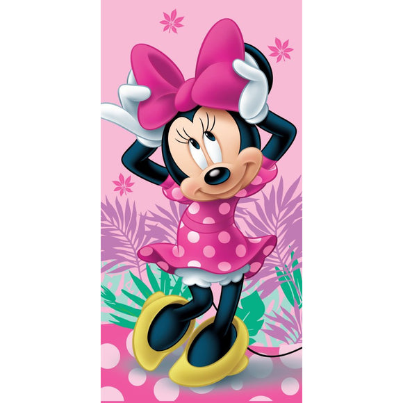 Minnie Mouse Large Beach / Bath Towel 'yellow shoes'