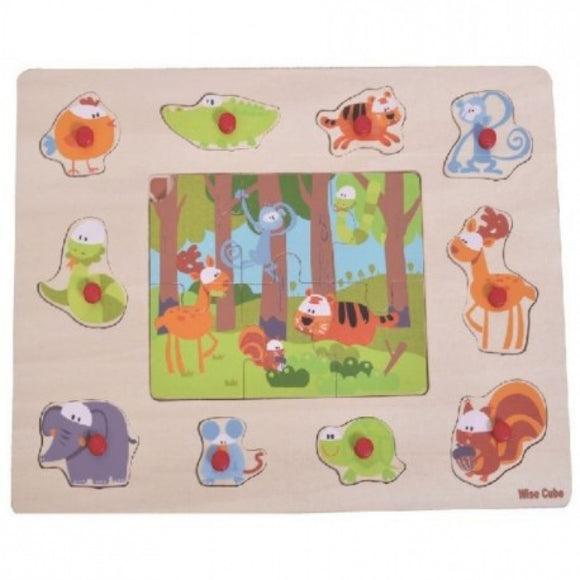 Wooden Puzzle Forest Animals. 1+