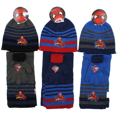 Spiderman Hat,Scarf & Gloves Set