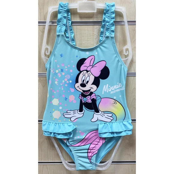 Girls Minnie Mouse Green Swimsuit