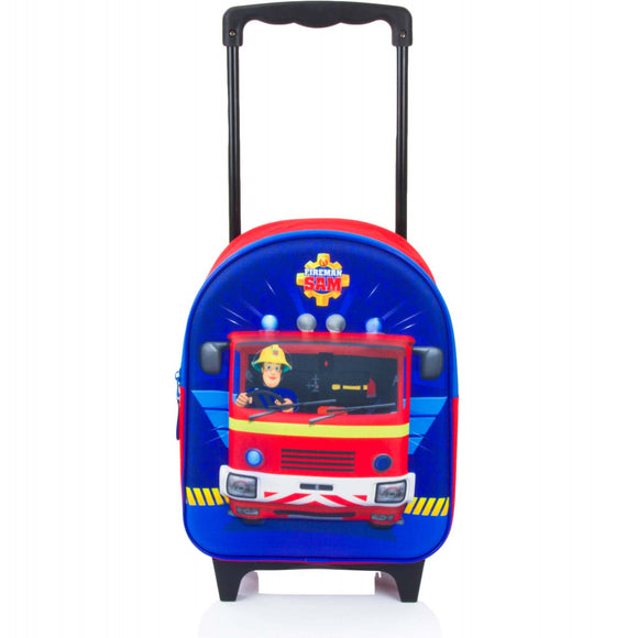 Fireman Sam Trolley Bag / Suitcase  3-D image at the front